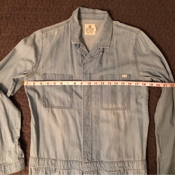 Volcom Lightweight Stonewashed Denim Jumpsuit - Picture 6 of 9